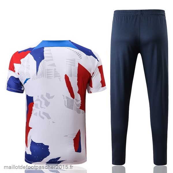 Maillot Foot Achat Entrainement Ensemble Complet France 2022 Blanc I Bleu