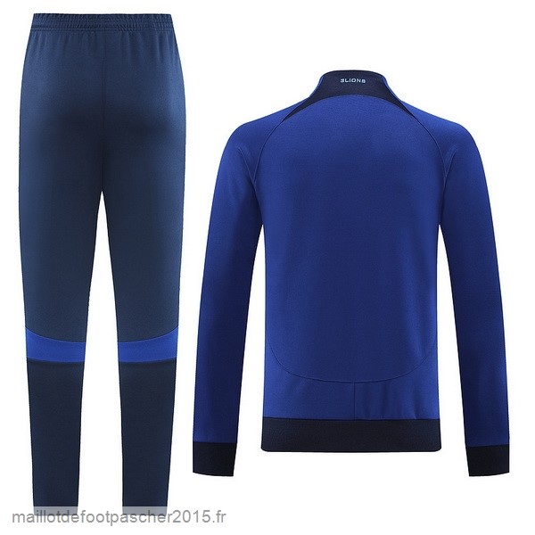 Maillot Foot Achat Ensemble Complet Ensemble longue fermeture éclair vêtements De Sport Angleterre 2022 I Bleu