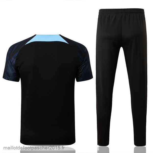 Maillot Foot Achat Entrainement Ensemble Complet Inter Milán 2022 2023 Noir Bleu