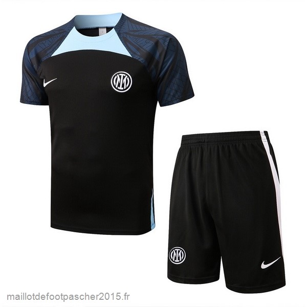 Maillot Foot Achat Entrainement Ensemble Complet Inter Milán 2022 2023 Noir I Bleu