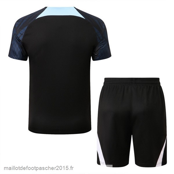 Maillot Foot Achat Entrainement Ensemble Complet Inter Milán 2022 2023 Noir I Bleu