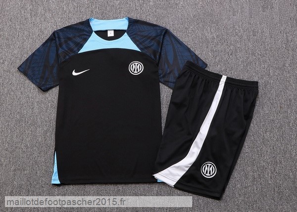 Maillot Foot Achat Entrainement Ensemble Complet Inter Milán 2022 2023 Noir I Bleu