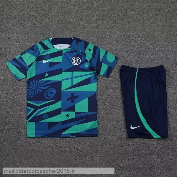 Maillot Foot Achat Entrainement Ensemble Complet Inter Milán 2022 2023 Vert