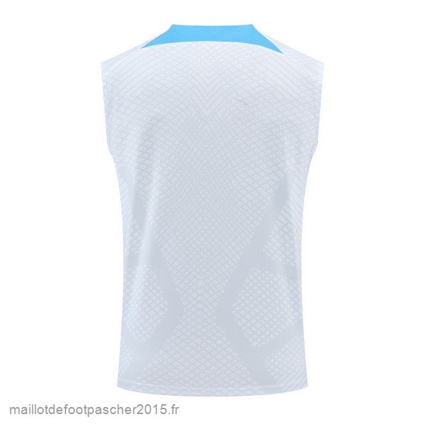 Maillot Foot Achat Entrainement Sans Manches Inter Milán 2022 2023 Blanc Bleu