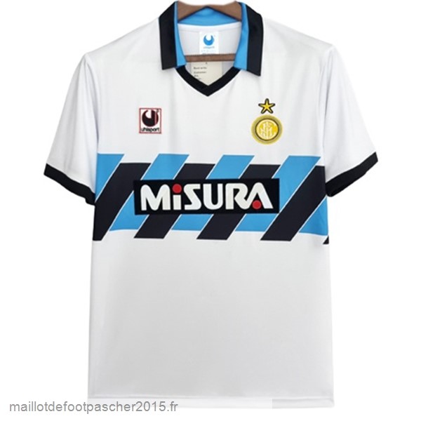 Maillot Foot Achat Exterieur Maillot Inter Milán Rétro 1990 1991 Blanc
