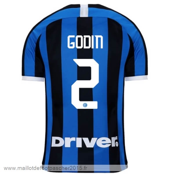 Maillot Foot Achat NO.2 Godin Domicile Maillot Inter Milán 2019 2020 Bleu