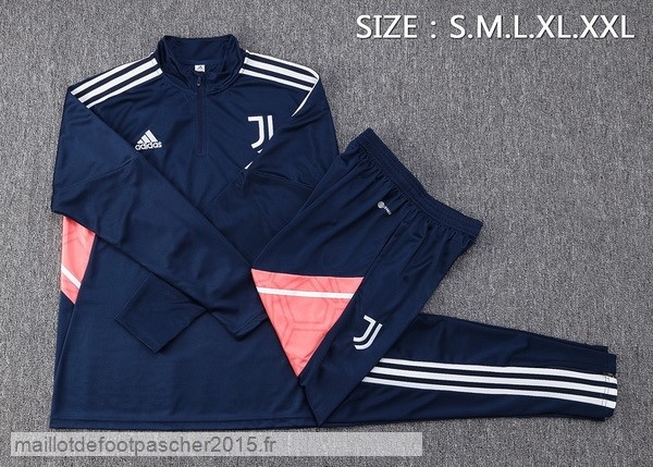 Maillot Foot Achat Ensemble Complet Sudadera Entrainement Juventus 2022 2023 Bleu Marine Rose