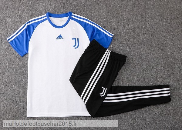 Maillot Foot Achat Entrainement Ensemble Complet Juventus 2021 2022 Blanc Bleu Noir