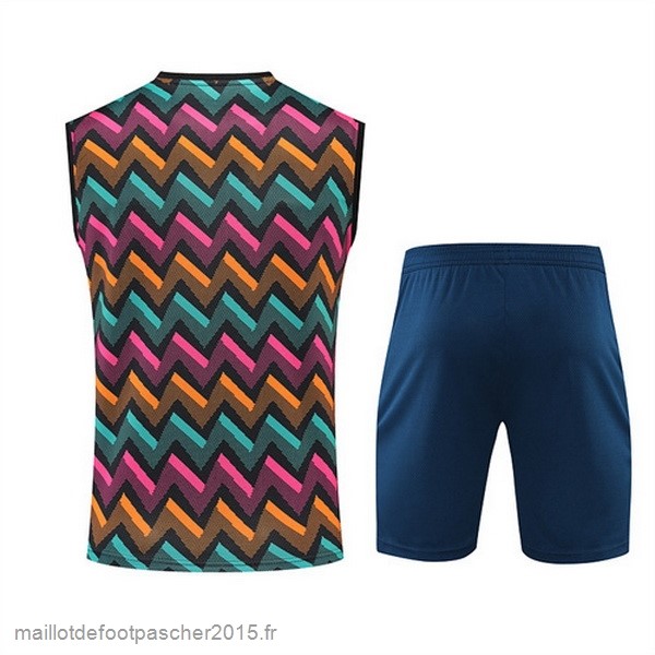 Maillot Foot Achat Entrainement Sans Manches Ensemble Complet Juventus 2022 2023 Jaune Rose Bleu