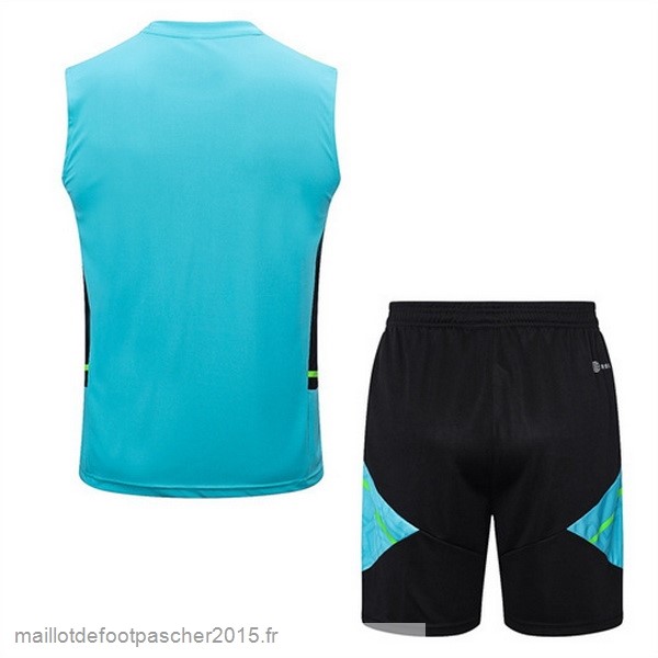 Maillot Foot Achat Entrainement Sans Manches Ensemble Complet Juventus 2022 2023 Vert Noir