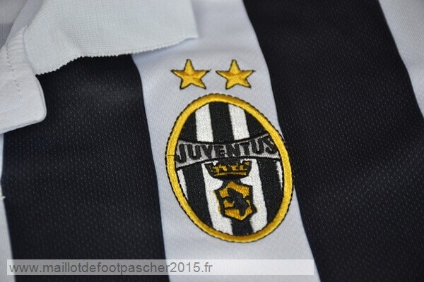 Maillot Foot Achat Domicile Manches Longues Juventus Rétro 1999 2000 Noir Blanc