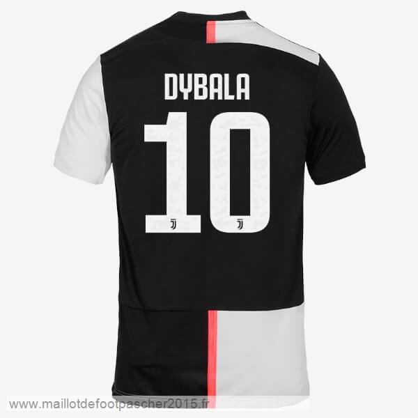 Maillot Foot Achat NO.10 Dybala Domicile Maillot Juventus 2019 2020 Blanc Noir