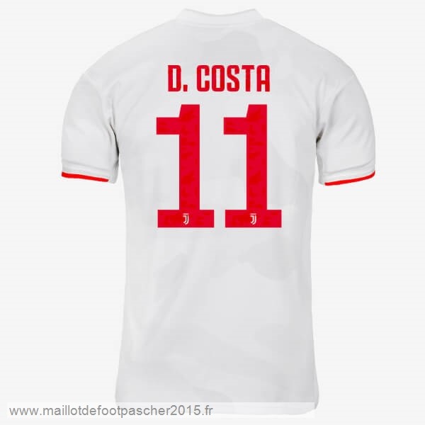 Maillot Foot Achat NO.11 D.Costa Exterieur Maillot Juventus 2019 2020 Gris Blanc