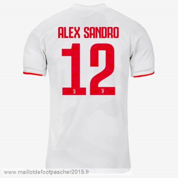 Maillot Foot Achat NO.12 Alex Sangro Exterieur Maillot Juventus 2019 2020 Gris Blanc