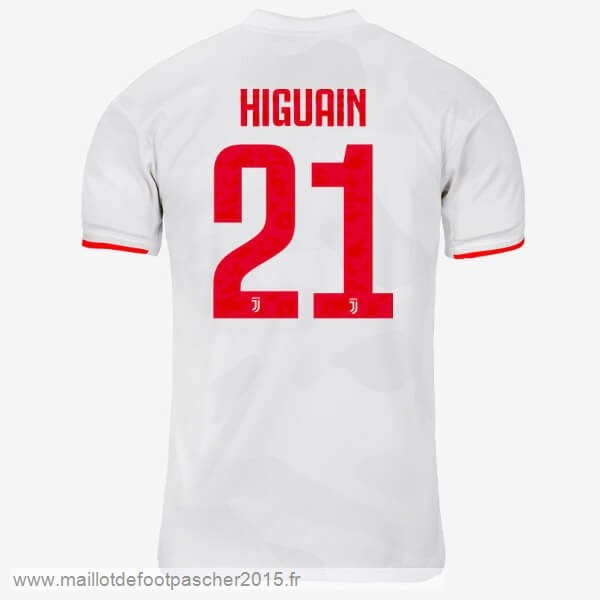 Maillot Foot Achat NO.21 Higuain Exterieur Maillot Juventus 2019 2020 Gris Blanc
