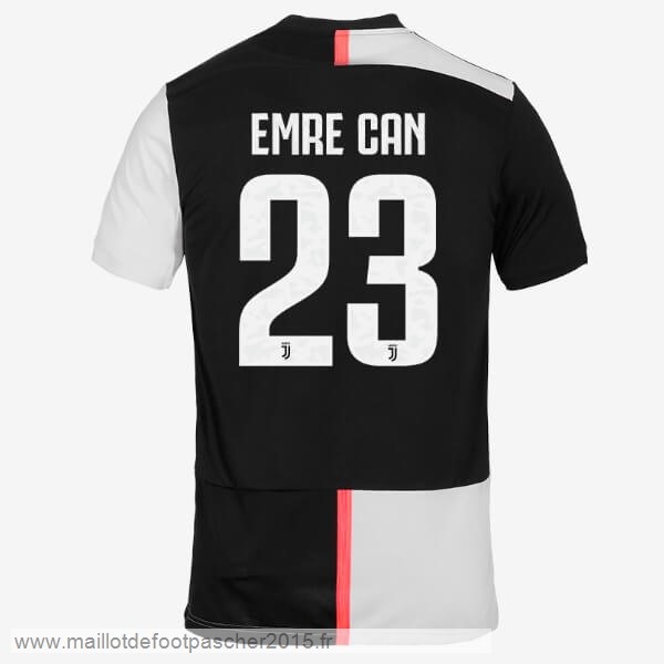 Maillot Foot Achat NO.23 Emre Can Domicile Maillot Juventus 2019 2020 Blanc Noir
