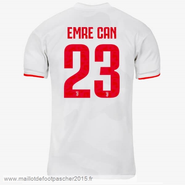 Maillot Foot Achat NO.23 Emre Can Exterieur Maillot Juventus 2019 2020 Gris Blanc