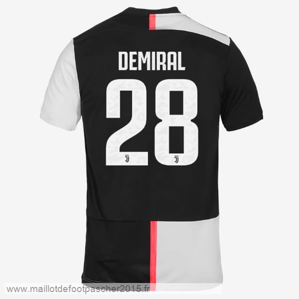 Maillot Foot Achat NO.28 Demiral Domicile Maillot Juventus 2019 2020 Blanc Noir