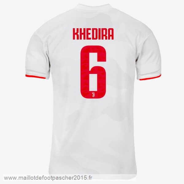 Maillot Foot Achat NO.6 Khedira Exterieur Maillot Juventus 2019 2020 Gris Blanc