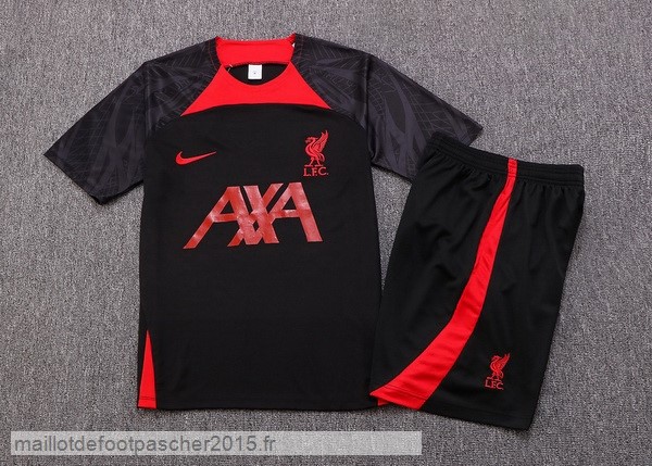 Maillot Foot Achat Entrainement Ensemble Complet Liverpool 2022 2023 Noir II Rouge