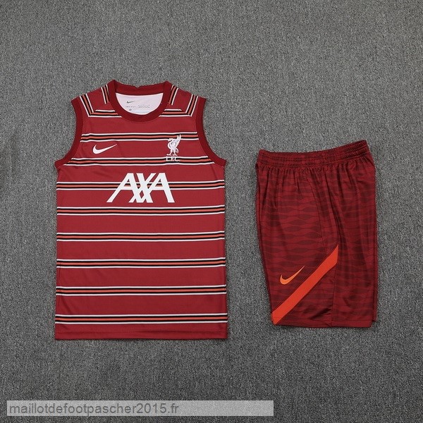 Maillot Foot Achat Entrainement Sans Manches Ensemble Complet Liverpool 2022 2023 Rouge