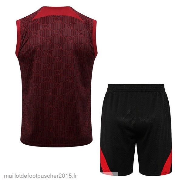 Maillot Foot Achat Entrainement Sans Manches Ensemble Complet Liverpool 2022 2023 Rouge