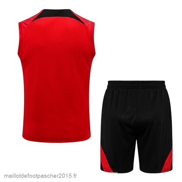 Maillot Foot Achat Entrainement Sans Manches Ensemble Complet Liverpool 2022 2023 Rouge