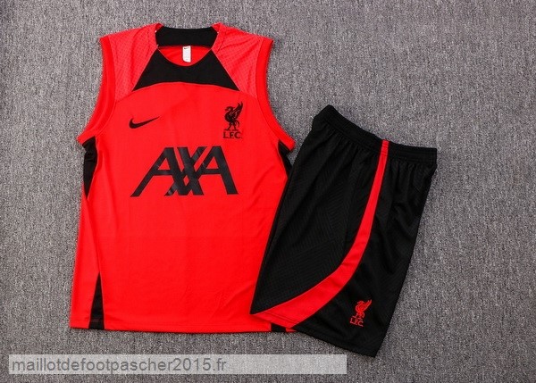 Maillot Foot Achat Entrainement Sans Manches Ensemble Complet Liverpool 2022 2023 Rouge