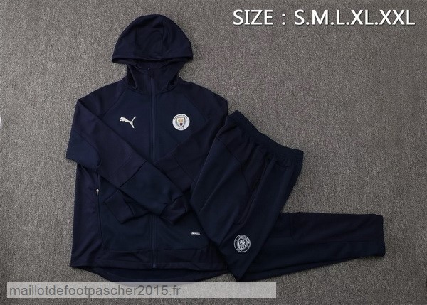 Maillot Foot Achat Sweat Shirt Capuche Manchester City 2021 2022 Bleu Marine