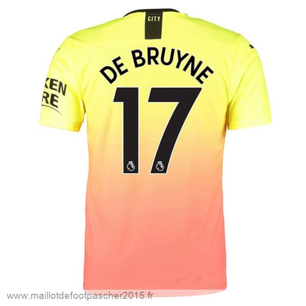 Maillot Foot Achat NO.17 De Bruyne Third Maillot Manchester City 2019 2020 Orange