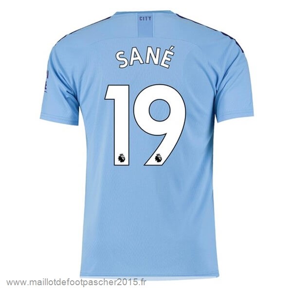 Maillot Foot Achat NO.19 Sane Domicile Maillot Manchester City 2019 2020 Bleu