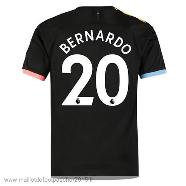 Maillot Foot Achat NO.20 Bernardo Exterieur Maillot Manchester City 2019 2020 Noir