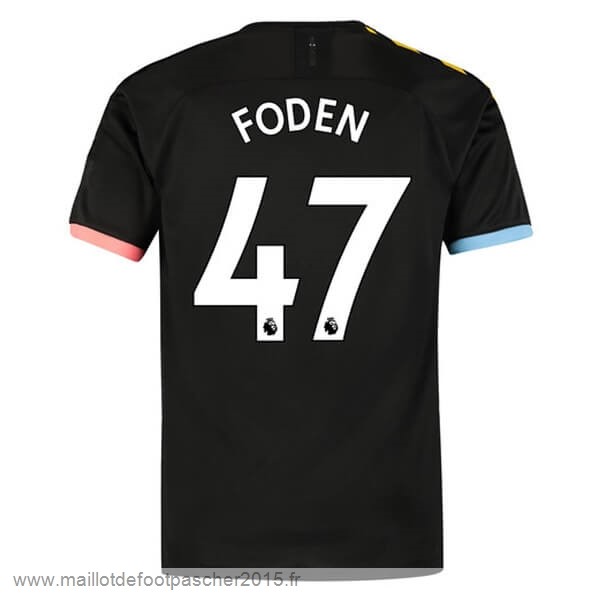 Maillot Foot Achat NO.47 Foden Exterieur Maillot Manchester City 2019 2020 Noir
