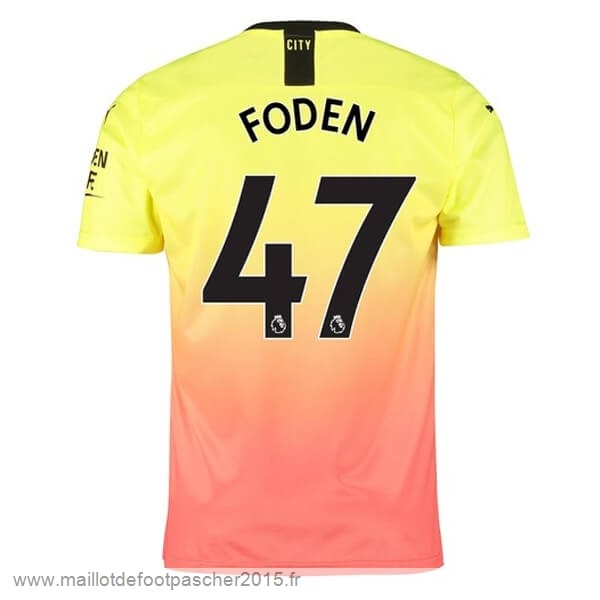 Maillot Foot Achat NO.47 Foden Third Maillot Manchester City 2019 2020 Orange