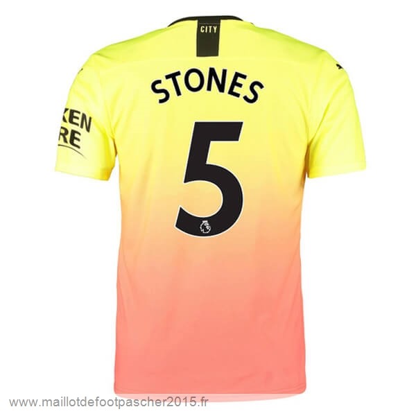 Maillot Foot Achat NO.5 Stones Third Maillot Manchester City 2019 2020 Orange