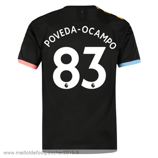 Maillot Foot Achat NO.83 Poveda Ocampo Exterieur Maillot Manchester City 2019 2020 Noir