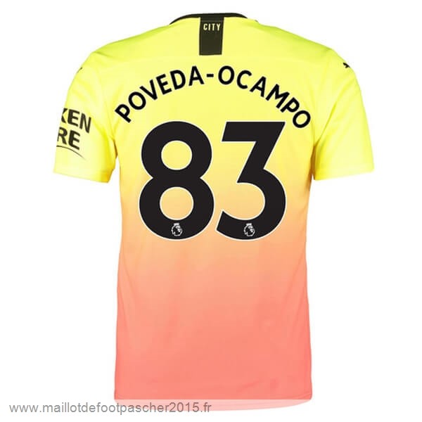 Maillot Foot Achat NO.83 Poveda Ocampo Third Maillot Manchester City 2019 2020 Orange