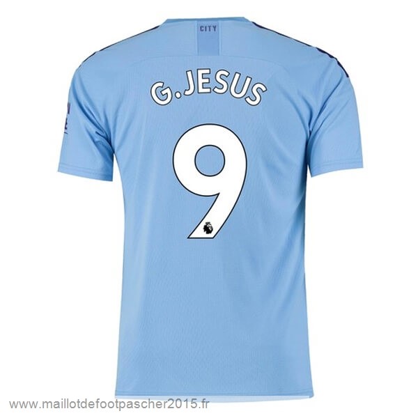 Maillot Foot Achat NO.9 G.Jesus Domicile Maillot Manchester City 2019 2020 Bleu
