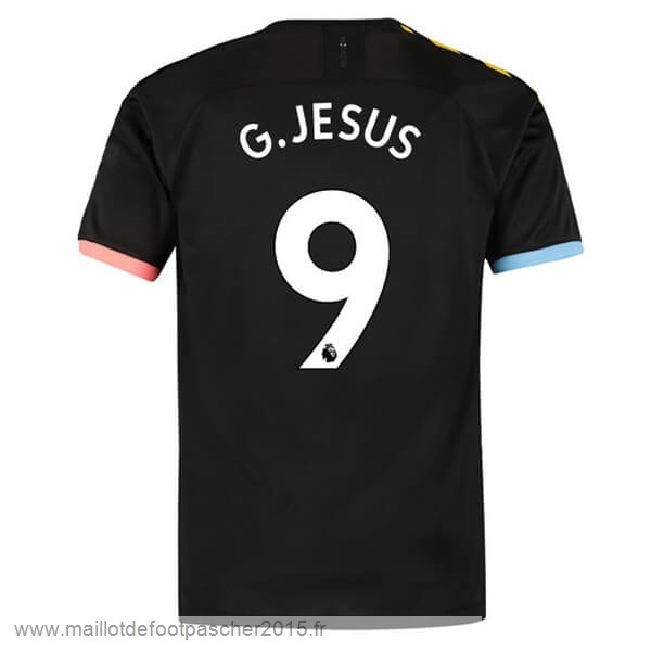 Maillot Foot Achat NO.9 G.Jesus Exterieur Maillot Manchester City 2019 2020 Noir