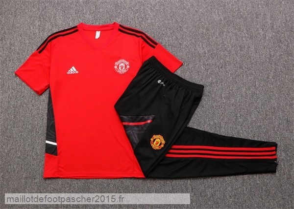 Maillot Foot Achat Entrainement Ensemble Complet Manchester United 2022 2023 Rouge I Noir