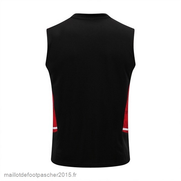 Maillot Foot Achat Entrainement Sans Manches Manchester United 2022 2023 Noir Rouge