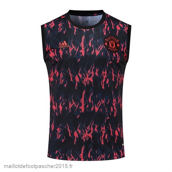 Maillot Foot Achat Entrainement Sans Manches Manchester United 2022 2023 Rouge I Noir