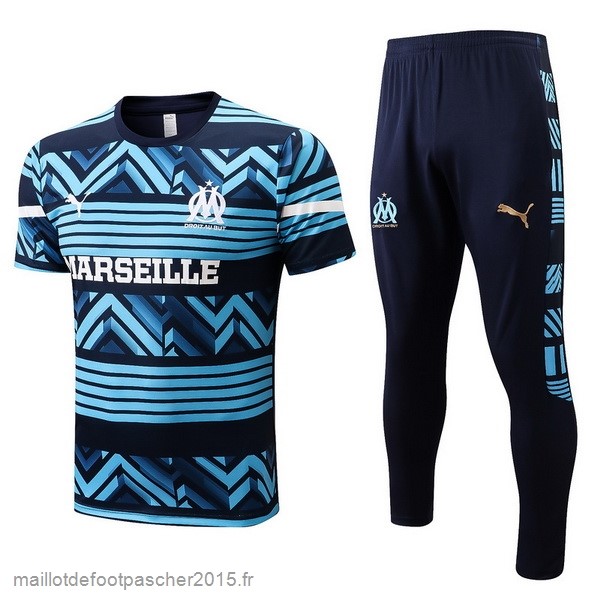 Maillot Foot Achat Entrainement Ensemble Complet Marseille 2022 2023 I Bleu