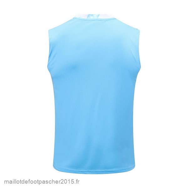 Maillot Foot Achat Entrainement Sans Manches Marseille 2022 2023 Bleu I Blanc
