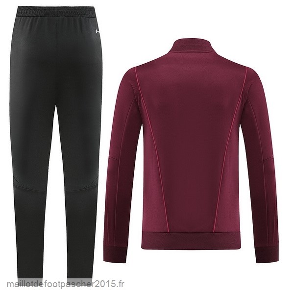 Maillot Foot Achat Ensemble Complet Ensemble longue fermeture éclair vêtements De Sport Mexique 2022 Rouge Noir