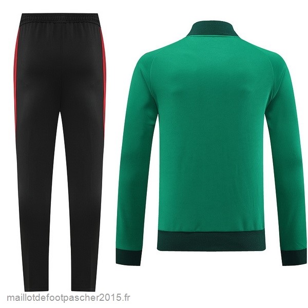 Maillot Foot Achat Ensemble Complet Ensemble longue fermeture éclair vêtements De Sport Mexique 2022 Vert I Noir