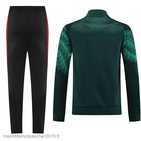 Maillot Foot Achat Ensemble Complet Ensemble longue fermeture éclair vêtements De Sport Mexique 2022 Vert Noir