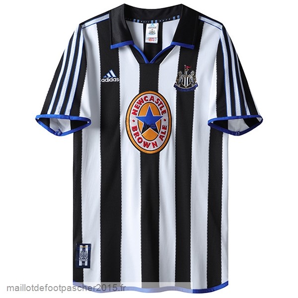 Maillot Foot Achat Domicile Maillot Newcastle United Rétro 1999 2000 Noir Blanc
