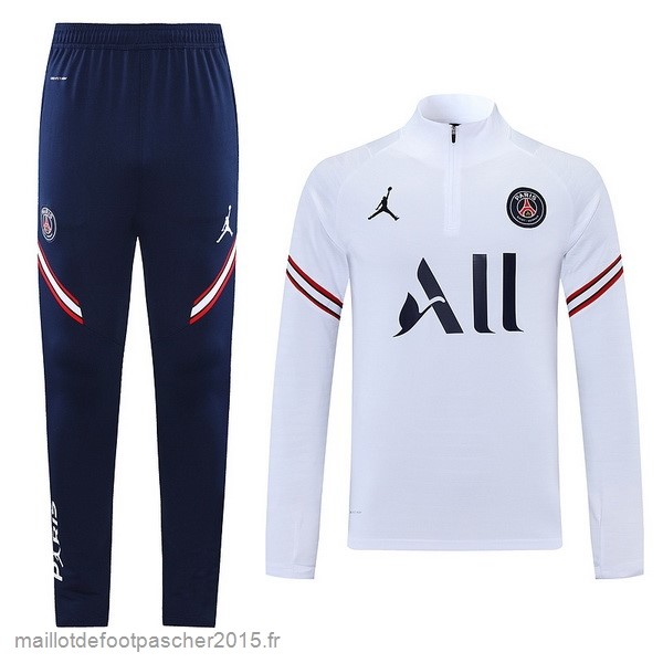 Maillot Foot Achat Ensemble Complet Sudadera Entrainement Paris Saint Germain 2022 2023 Bleu Blanc