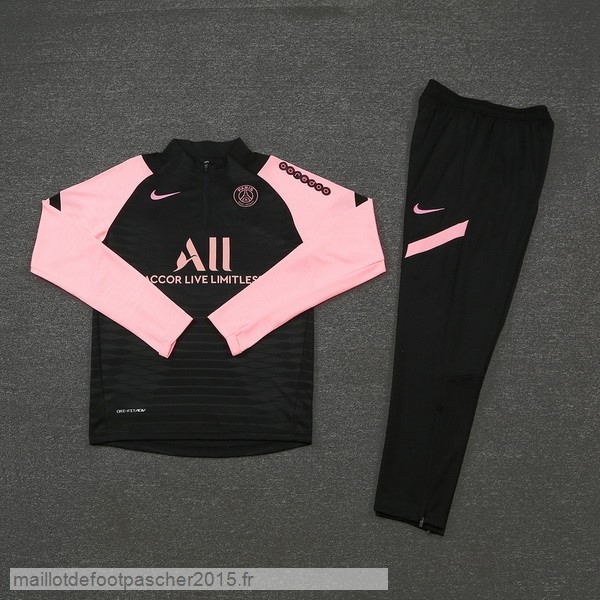 Maillot Foot Achat Ensemble Complet Sudadera Entrainement Paris Saint Germain 2022 2023 Noir Rose